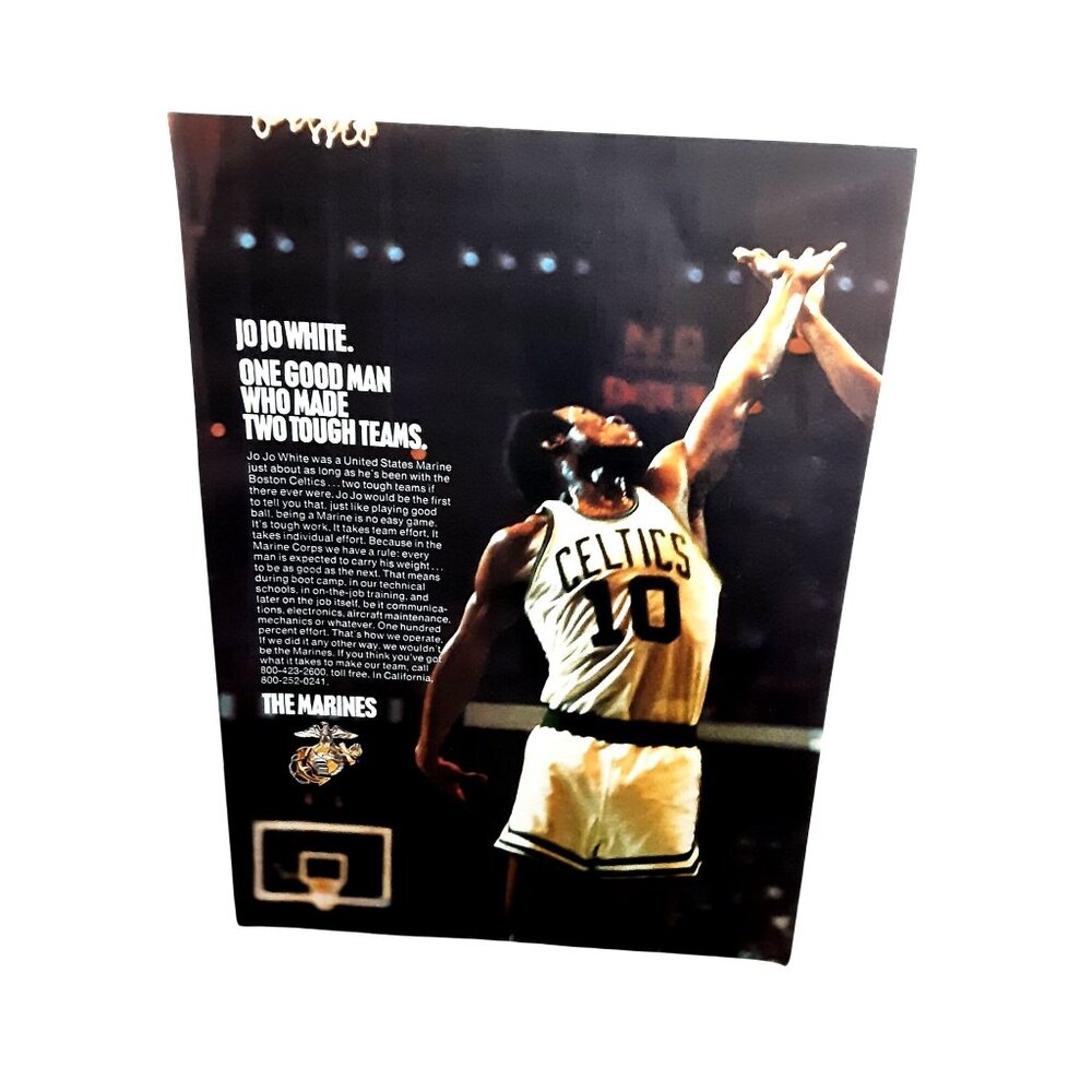 1976 Jo Jo White Boston Celtics Marines Vintage Print Ad Basketball Photo